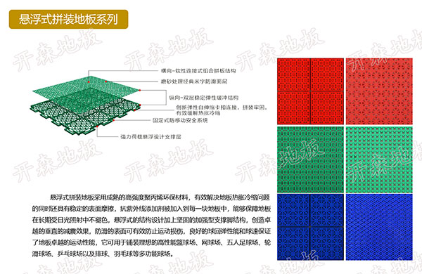 悬浮式拼装地板